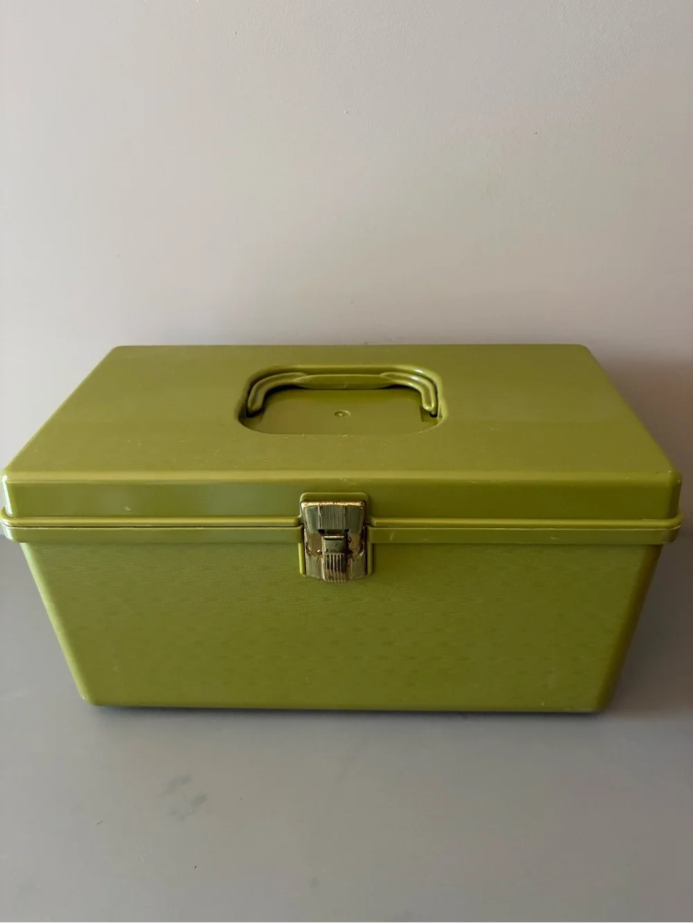 Vintage Avocado Green Sewing Cases Boxes Set of 2 Wilson Mfg Corp Wil-hold